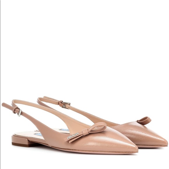 prada etiquette slingback flat